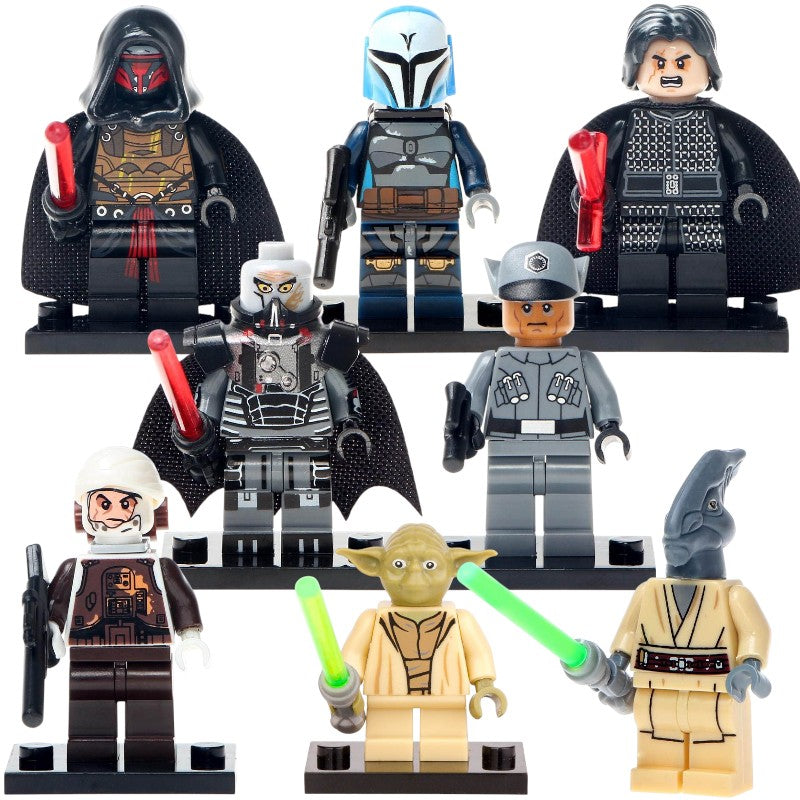 Bo-Katan Kryse Darth Revan Darth Malgus Kylo Ren Yoda Dengar Coleman Trebor First Order Officer Star Wars Custom Brick Compatible Minifigure Toy