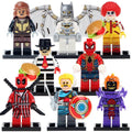 Space Batman Vixen Ronald McDonald Joker Iron Spider Captain Avalon DC/Marvel Super Heroes Custom Modular Brick Minifigure Toy Gift