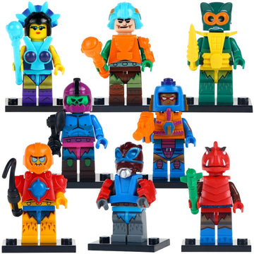 Evil Lynn Man-At-Arms Mer-Man Man-E-Faces Stratos Clawful He-Man Masters of the Universe Custom Brick Compatible Minifigure Toy
