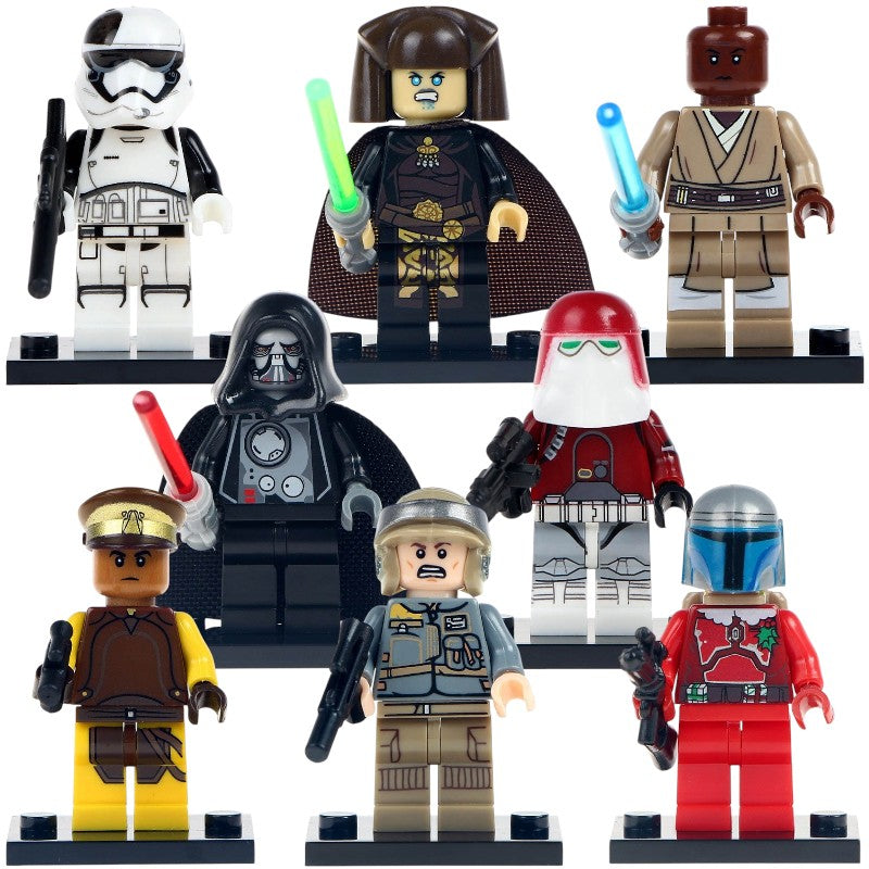 Star Wars Mace Windu Jango Fett Santa Galactic Marine Naboo Guard Resistance Trooper First Order Stormtrooper Brick Compatible Minifigure Toy
