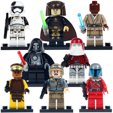 Star Wars Mace Windu Jango Fett Santa Galactic Marine Naboo Guard Resistance Trooper First Order Stormtrooper Brick Compatible Minifigure Toy