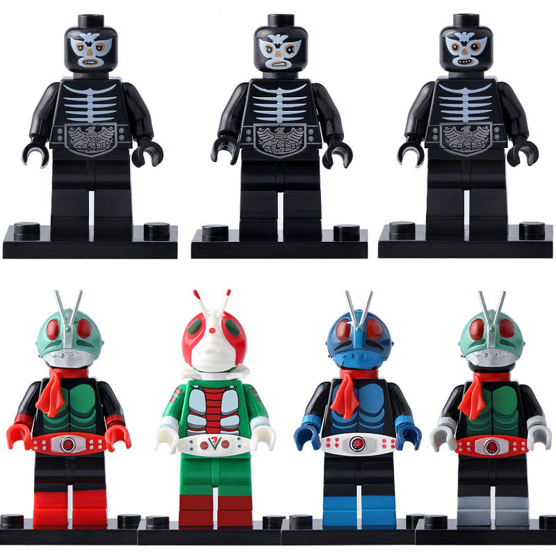 Kamen Rider Nigo Kamen Rider V3 Kamen Rider Ichigou Shocker Sentouin Masked Rider Custom Brick Compatible Minifigure Toy