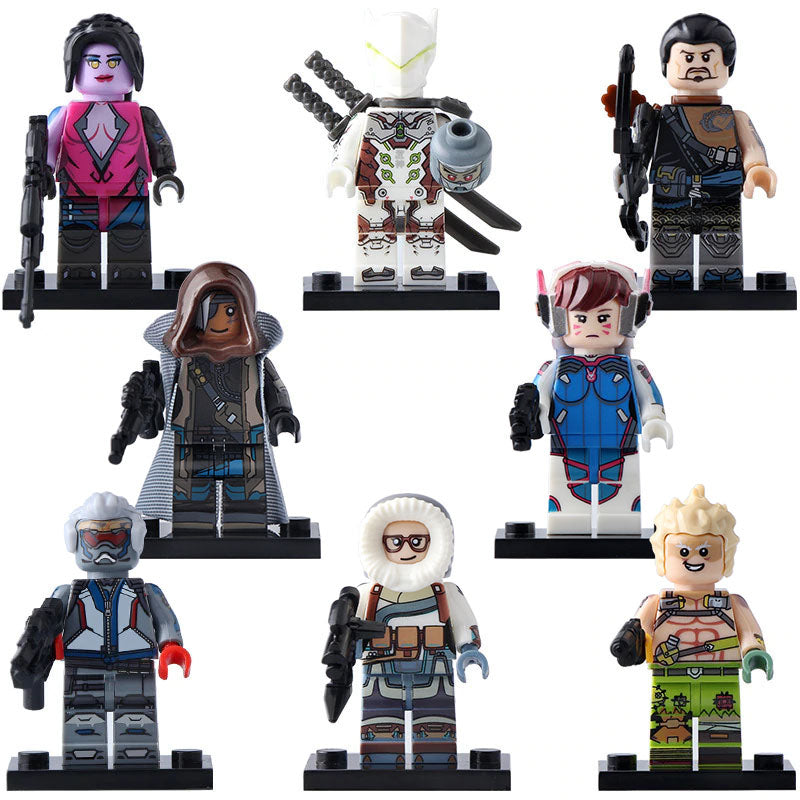 Genji Widowmaker Hanzo Soldier 76 D.Va Mei Ana Junkrat Overwatch Custom Brick Compatible Minifigure Toy