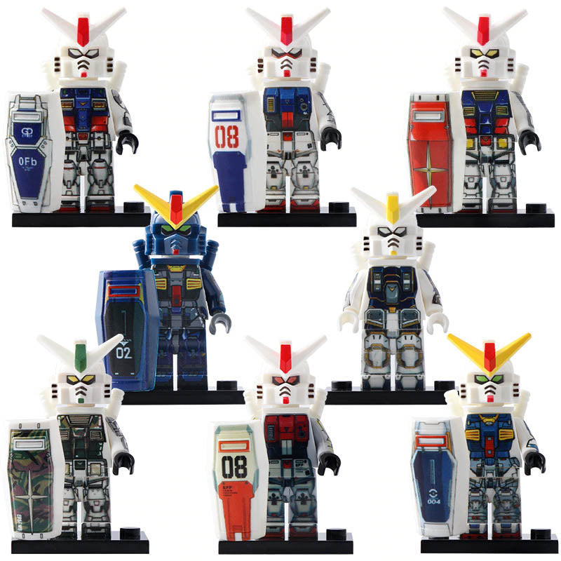 RX-79 [G] RX-78-2 Camouflage RX-178 MK-II RX-78 AL RX-78-GP01 Gundam Mobile Suit Gundam Custom Brick Compatible Minifigure Toy