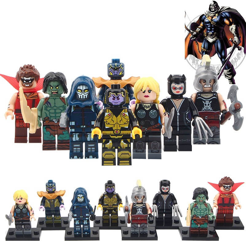 Valkyrie Taskmaster Thanos Thane Skaar Gorgon Catwoman Marvel Super Heroes Custom Brick Compatible Minifigure Toy