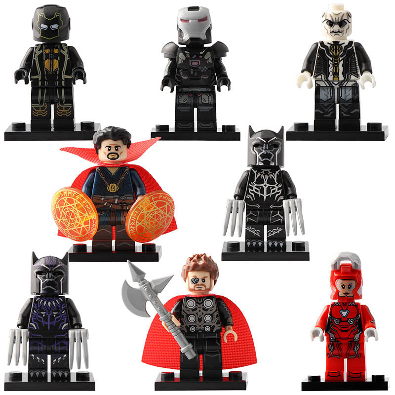 Pepper Potts Black Panther Ronin Thor Dr Strange Ebony Maw War Machine MCU Avengers Infinity War Custom Brick Compatible Minifigure Toy