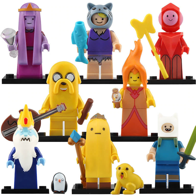 Finn the Human Banana Guard Jake the Dog Flame Princess Princess Bubblegum Ice King Adventure Time Custom Brick Compatible Minifigure Toy