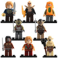 Bombur the Dwarf Bilbo Baggins Azog Yazneg Lurtz Moria Orc Mordor Orc The Hobbit LOTR Custom Brick Compatible Minifigure Toy