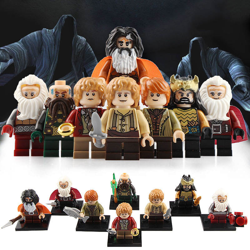 Dwalin the Dwarf Bifur the Dwarf Balin the Dwarf Thorin Oakenshield Bain Son of Bard Bilbo Baggins The Hobbit LOTR Brick Compatible Minifigure Toy