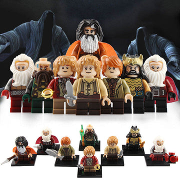 Dwalin the Dwarf Bifur the Dwarf Balin the Dwarf Thorin Oakenshield Bain Son of Bard Bilbo Baggins The Hobbit LOTR Brick Compatible Minifigure Toy