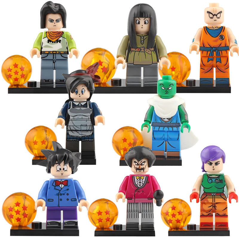 Android 17 Krillin Launch Agent Mai Mr. Satan King Piccolo Colonel Violet Goten Dragon Ball Custom Brick Compatible Minifigure Toy