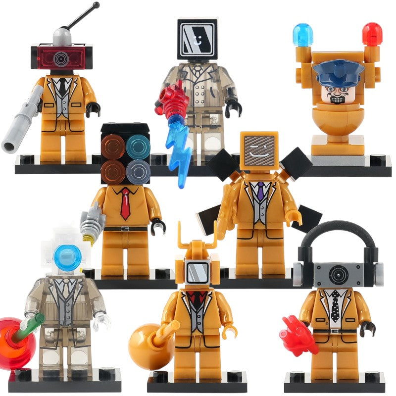 Speakerman TV Man Cameraman Boombox Man Skibidi Toilet Universe Custom Brick Compatible Minifigure Toy