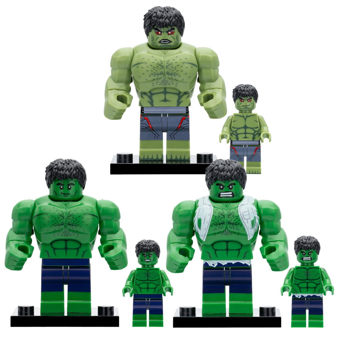 Hulk Bruce Banner BigFig Marvel Super Heroes Custom Brick Based Figure Toy