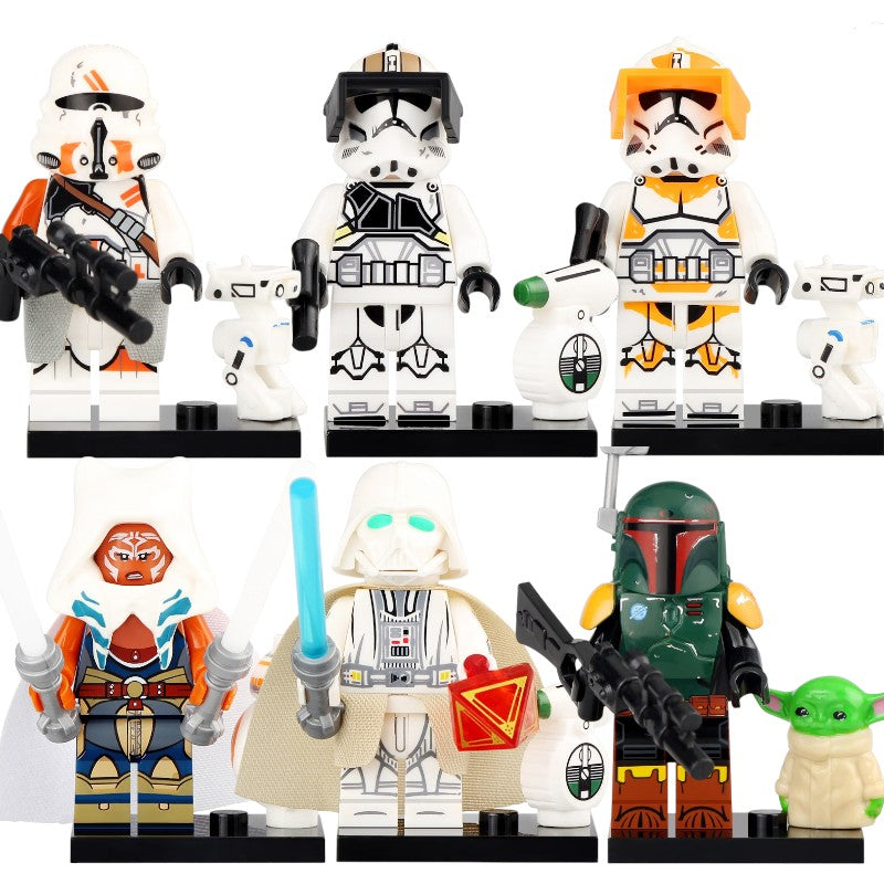 Star Wars Clone Wars 212th Clone Gunner Clone Paratrooper Ahsoka BB-8 Darth Vader D-O Boba Fett BD Droid Brick Compatible Minifigure Toy