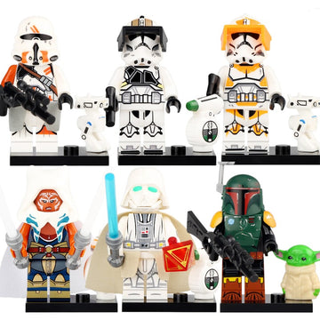 Star Wars Clone Wars 212th Clone Gunner Clone Paratrooper Ahsoka BB-8 Darth Vader D-O Boba Fett BD Droid Brick Compatible Minifigure Toy