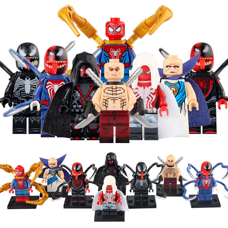 Ultimate Spider-Man Venom Weapon XI Uatu the Watcher Arachknight Spider-Man 2 Inspired Custom Brick Based Minifigure Toy