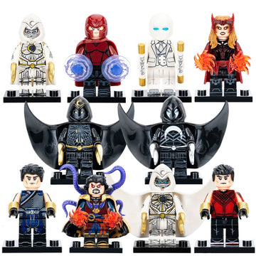 Mr Knight Scarlet Witch Doctor Strange Magneto Mandarin Shang-Chi Shroud MCU Superheroes Custom Brick Compatible Minifigure Toy
