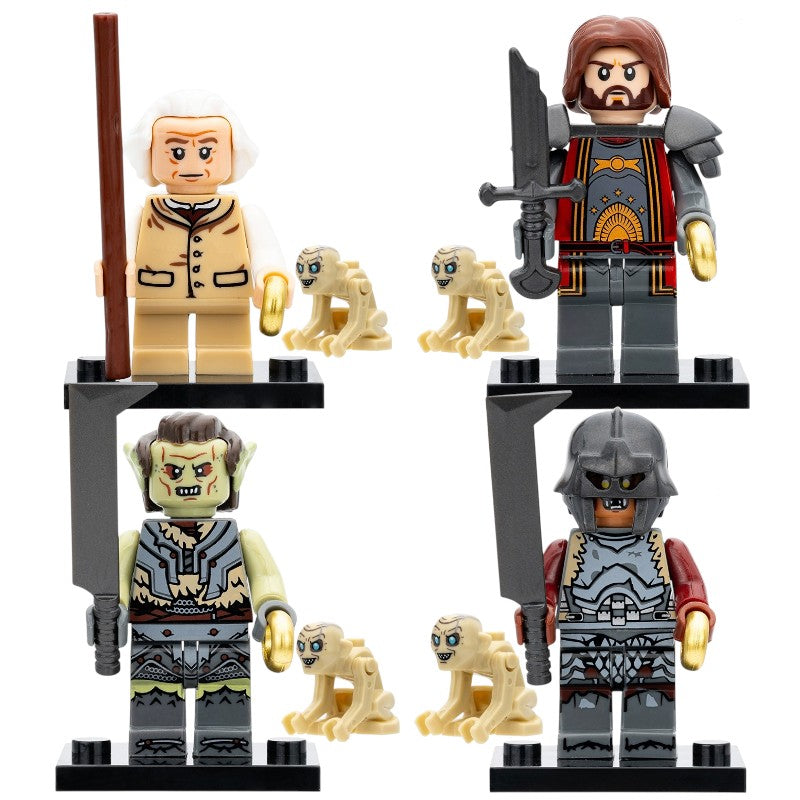 Bilbo Baggins Isildur Gollum Mordor Orc Soldier The Lord of the Rings Custom Brick Compatible Minifigure Toy