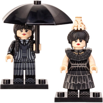 Wednesday Addams Addams Family Netflix Series Custom Brick Compatible Minifigure Toy
