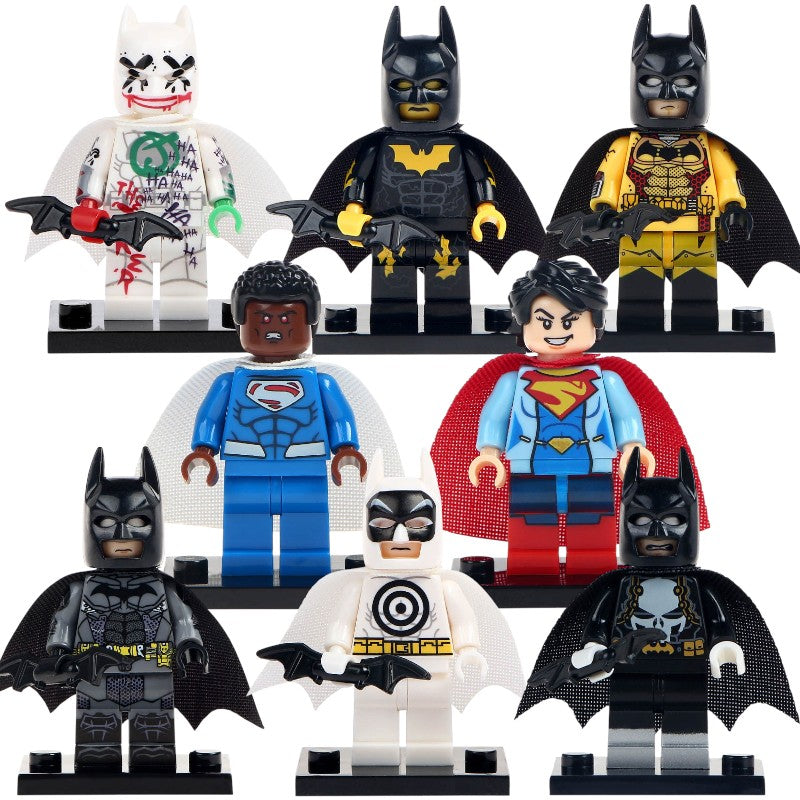 Joker's Wild Batman Gold Batsman Batman Bullseye Batman Superman Punisher Superwoman DC Custom Brick Compatible Minifigure Toy