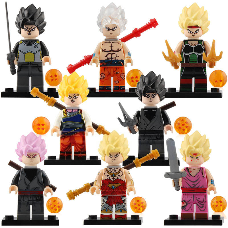 Bardock Broly Goku Super Saiyan Rose Goku Ultra Instinct Gohan Vegeta Dragon Ball Z Custom Brick Compatible Minifigure Toy