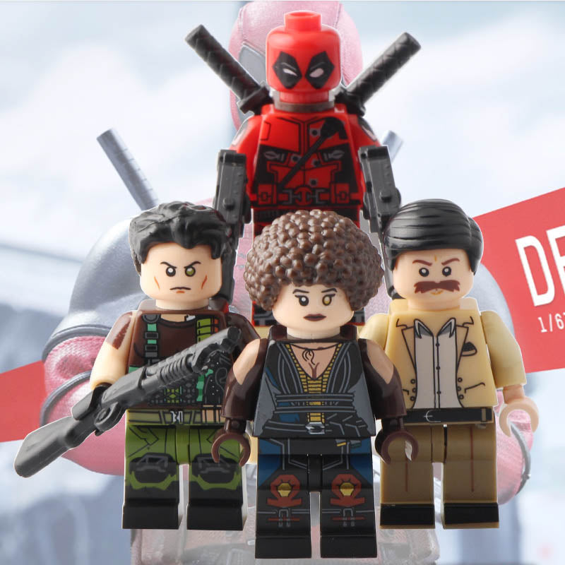 Peter Wisdom Cable Domino Deadpool 2 (2018) Superhero Film Custom Brick Based Minifigure Toy