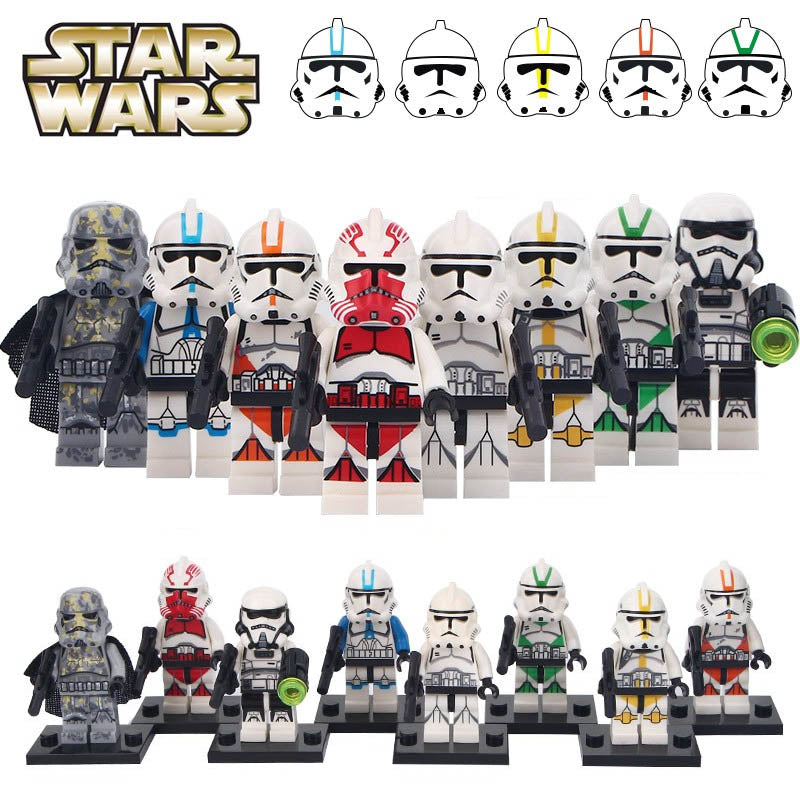 Mimban Stormtrooper Imperial Patrol Trooper 442nd Siege Battalion 327th Star Corps 501st Legion Clone Trooper Star Wars Brick Compatible Minifigure Toy