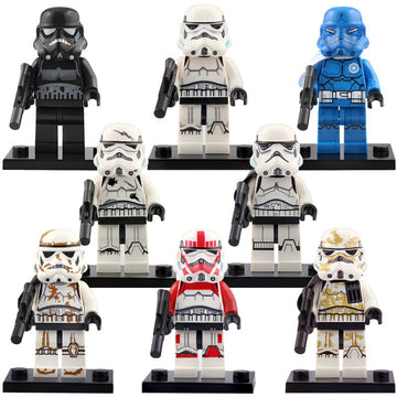Star Wars Shadow Trooper Special Forces Clone Trooper Sandtrooper Captain Stormtrooper Sergeant Imperial Shock Trooper Custom Brick Based Minifigure Toy