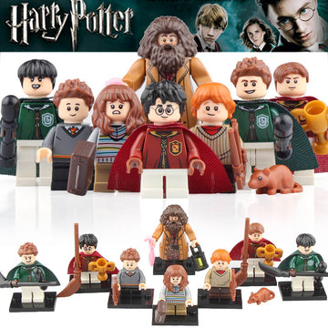 Hagrid Seamus Finnigan Hermione Granger Ron Weasley Oliver Wood Lucian Bole Marcus Flint Harry Potter Custom Brick Compatible Minifigure Toy