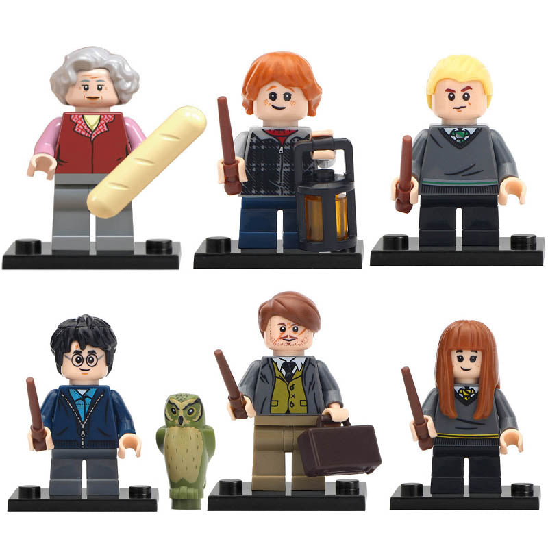 Harry Potter Trolley Witch Ron Weasley Draco Malfoy Professor Remus Lupin Susan Bones Custom Brick Compatible Minifigure Toy