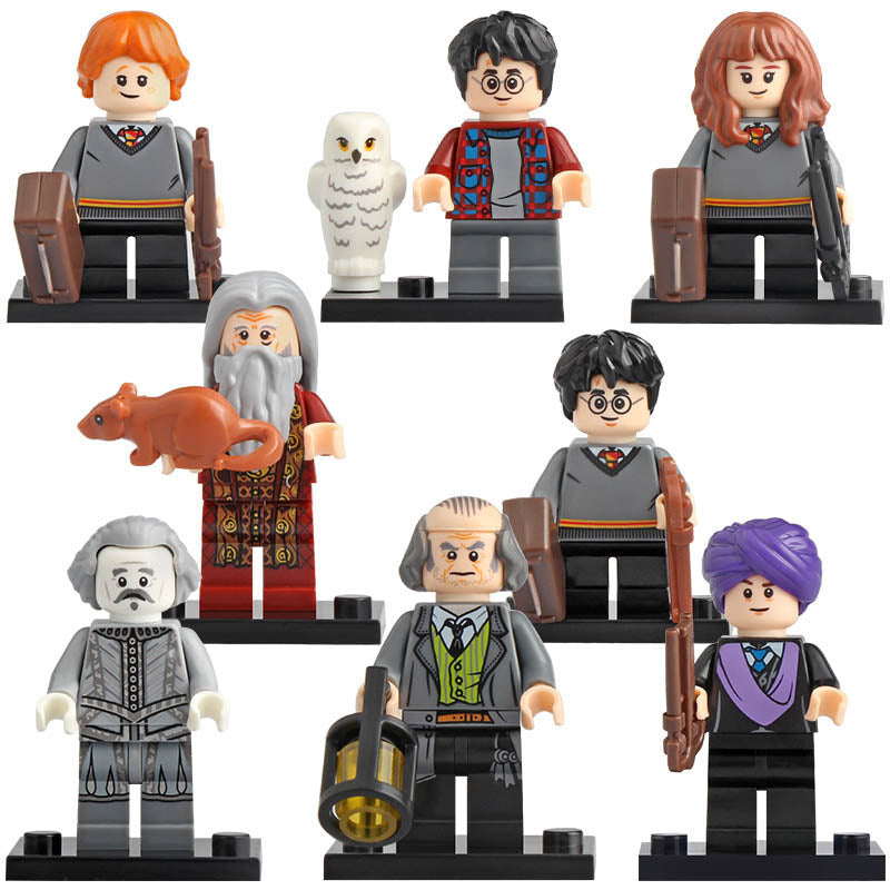 Albus Dumbledore Hermione Granger Ron Weasley Nearly Headless Nick Professor Quirrel Argus Filch Harry Potter Custom Brick Compatible Minifigure Toy