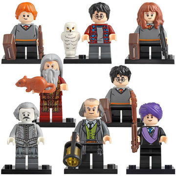 Albus Dumbledore Hermione Granger Ron Weasley Nearly Headless Nick Professor Quirrel Argus Filch Harry Potter Custom Brick Compatible Minifigure Toy