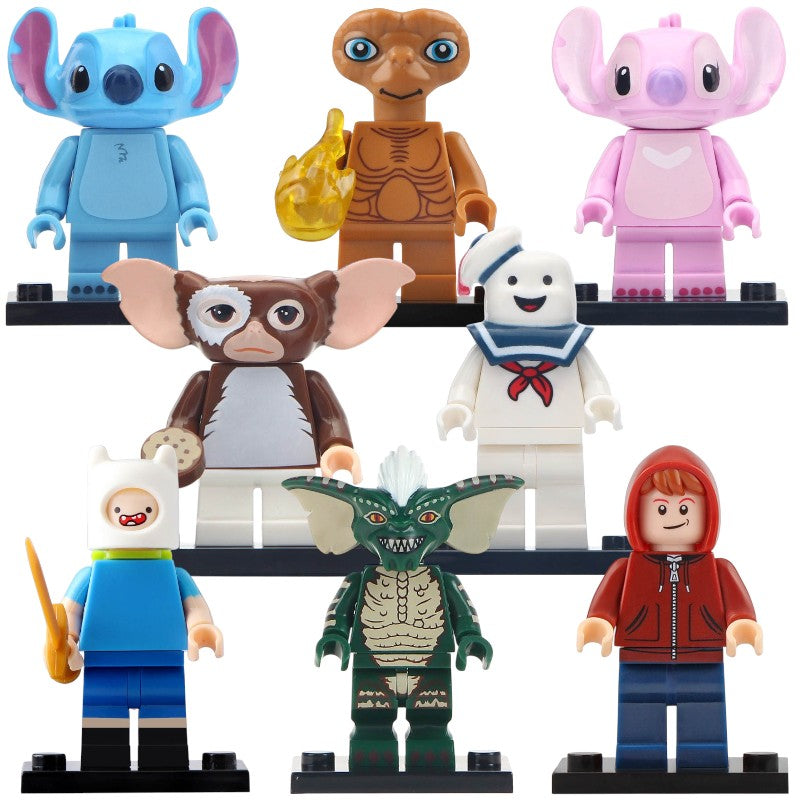 Stitch E.T. Elliott Angel Gizmo Stay Puft Marshmallow Man Finn the Human Stripe Custom Brick Compatible Minifigure Toy