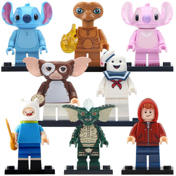 Stitch E.T. Elliott Angel Gizmo Stay Puft Marshmallow Man Finn the Human Stripe Custom Brick Compatible Minifigure Toy
