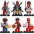 Hippie Deadpool Bob Ross Cheerleader Deadpool Doctor Deadpool Punk Deadpool Marvel Super Heroes Brick Compatible Minifigure Toy