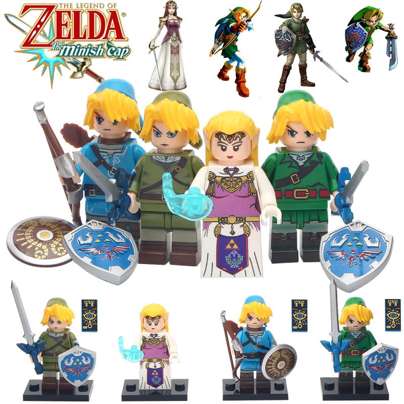 Link Princess Zelda Video Game The Legend of Zelda Custom Brick Compatible Minifigure Toy