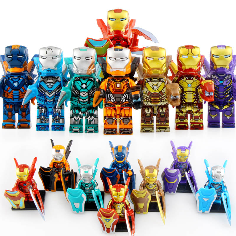 The Iron Man Armor Mk 36 Mk 27 Mk 30 Mk 31 Pepper Potts MCU Iron Man 3 Custom Brick Based Minifigure Toy
