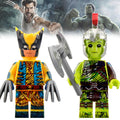 Hulk Groot and Wolverine Groot Marvel Universe Superheroes Custom Brick Style Minifigure Toy