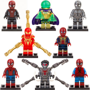 Spider-man Iron Spider Mysterio Wolf Spider MCU Super Heroes Custom Brick Compatible Minifigure Toy