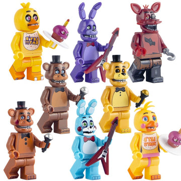 Chica Bonnie Foxy Freddy Fazbear Golden Freddy Five Nights at Freddy's Horror Game Custom Brick Compatible Minifigure Toy