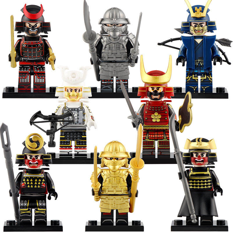 Samurai Warriors Japanese Ancient Soldiers Custom Brick Compatible Minifigure Toy