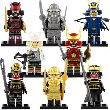 Samurai Warriors Japanese Ancient Soldiers Custom Brick Compatible Minifigure Toy