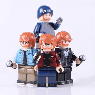 Ed Sheeran Pop Music Singer Custom Brick Compatible Minifigure Toy Multiple Outfit Styles