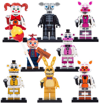 Balloon Boy Circus Baby Endo-02 Funtime Foxy Funtime Freddy Golden Freddy Spring Bonnie Lolbit FNAF Custom Brick Compatible Minifigure Toy
