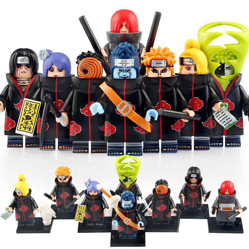 Pain Konan Nagato Uchiha Itachi Zetsu Uchiha Madara Deidara Hoshigaki Kisame Anime Naruto Shippuden Brick Compatible Minifigure Toy