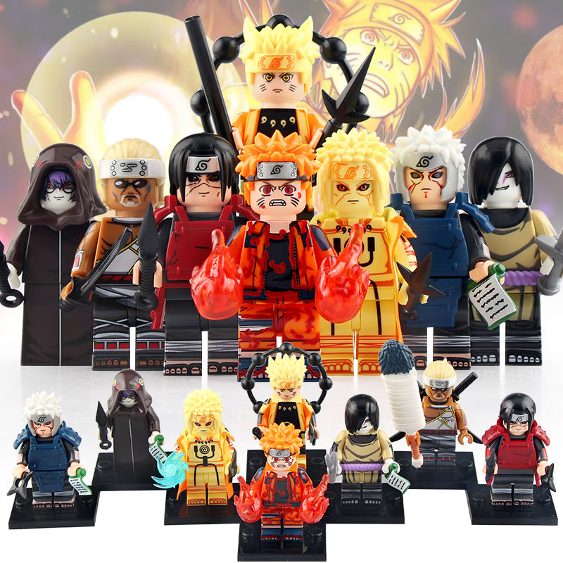 Naruto Uzumaki Minato Namikaze Orochimaru Kabuto Yakushi Tobirama Senju Hashirama Senju Killer Bee Anime Naruto Shippuden Brick Compatible Minifigure Toy