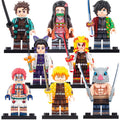Tanjiro Nezuko Giyu Shinobu Rengoku Akaza Zenitsu Inosuke Demon Slayer Kimetsu no Yaiba Custom Brick Compatible Minifigure Toy