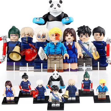 Okkotsu Yuta Maki Zenin Gojo Satoru Geto Suguru Nanami Kento Inumaki Toge Rika Orimoto Panda Manga Jujutsu Kaisen Custom Brick Compatible Minifigure Toy