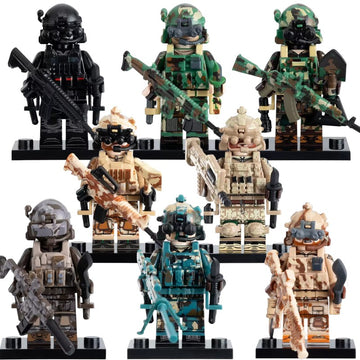 Special Air Service KSK Alpha Snow Leopard Navy Seals Delta SSO Wild Child Special Forces Custom Brick Compatible Minifigure Toy