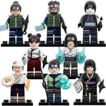 Shizune Teuchi Sarutobi Konohamaru Hyuga Neji Tenten Sai Umino Iruka Yamato Naruto Shippuden Custom Brick Compatible Minifigure Toy